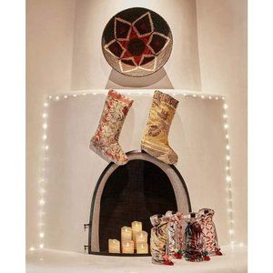 Johnny Was HOLIDAY WINE TOTE Christmas Season Gift Varied Print NEW